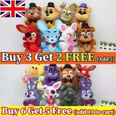 FNAF Plush Five Nights At Freddy's Sanshee Doll Toy Chica Bear Foxy Bonnie Gift  • £6.81