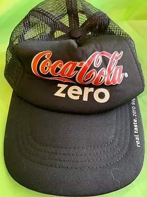 Coca Cola Zero Real Taste. Zero Sugar Black Collectable Hat/Cap • $14.99