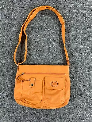Rosetti Purse Crossbody Shoulder Handbag Orange Leather Pockets Travel Tote • $10.50