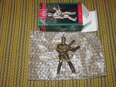 1992 Elvis Presley Hallmark Keepsake Brass-Plated 5  Christmas Ornament Vintage • $10.99