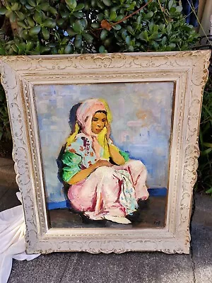 Paintiny Of Moroccan Woman By French Impressionist Marcel Dyf • $25000