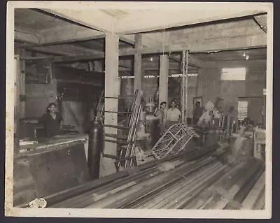£14.51 • Buy VINTAGE B&W  PHOTO / FURNITURE WORKSHOP / PUERTO RICO / 1950's