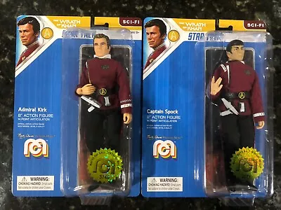 Star Trek II The Wrath Of Khan Admiral Kirk & Captain Spock 8” 2019 Mego Set NEW • $50.50