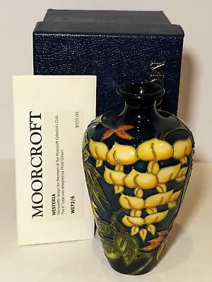 Moorcroft Wisteria 72/6 Vase Philip Gibson Boxed • $252.84