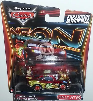 2014 Disney Cars - Lightning McQueen - Neon Racers - Target Exclusive (CBG12) • $44.95