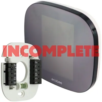 $76.91 • Buy INCOMPLETE Ecobee3 Smart Wi-Fi Thermostat - Black / NO Room Sensor