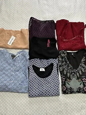 LADIES SPRING SUMMER CLOTHING TOPS BUNDLE   Size 12 Zara River Island Primark • $13.26