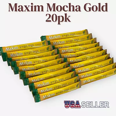 Maxim Mocha Gold 20 Sticks Korean Instant Coffee Mix - USA Seller • $12.59