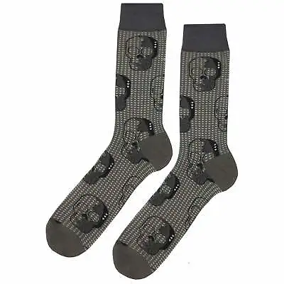 NWT Hidden Skull Dress Socks Novelty Men 8-12 Gray Crazy Fun Sockfly • $8.99