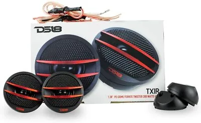 DS18 TX1R 2  Car Audio Ferrite Tweeters Built-in Crossover 400 Watt Pair RED New • $17.95