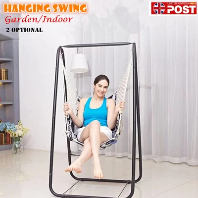 £57 • Buy Hanging Swing Home/Garden/Bedroom/Patio Hammock Chair Steel Frame Stand/Seat