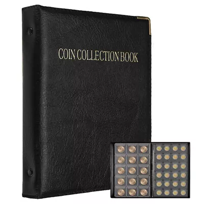 Album Coin Money Penny Storage Book Case Folder Holder Collection Collecting 480 • £9.98