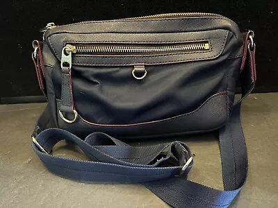 EUC Medium Navy Nylon MZ WALLACE Shoulder/Crossbody Bag • $59.95