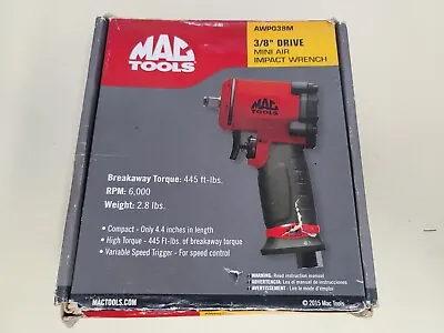 Brand New Mac Tools # Awp038m 3/8” Drive Mini Air Impact Wrench - Free Ship • $254.98