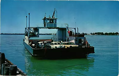 Ferry Daldean From Marine City MI To Sombra Canada Chrome Postcard 1950s • $13.95