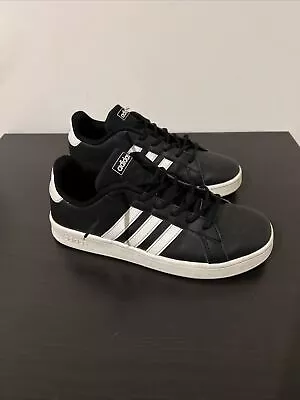 Adidas Grand Court Womens Size 5 US Black & White Shoes Casual Sneakers • $30