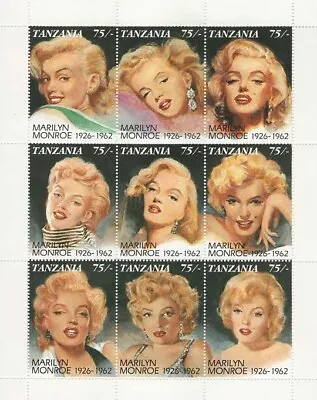 Marilyn Monroe Souvenir Stamps Sheet • $0.99