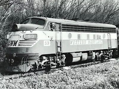 DH) Artistic Photograph 1974 Western Maryland Railroad Train Engine 53 • $14.50