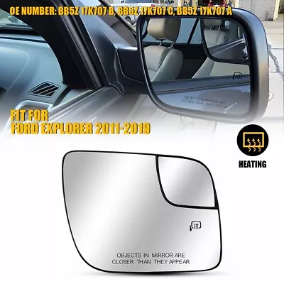 New Passenger Heated Side Spotter Convex Mirror Glass For Ford Explorer 2011-19 • $18.99