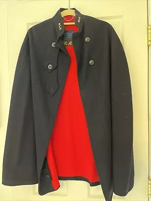 Vintage 40s 50s Marvin Neitzel Navy Blue Lined Red Wool Uniform Nurses Cape USA • $135.88