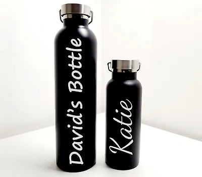 £13.97 • Buy Durable 500ml And 1L Stainless Insulated Flask Water Bottle With Personalization