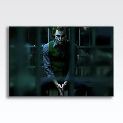 THE JOKER CANVAS Batman Dark Knight Poster Photo Print Wall Art 30x20  CANVAS • £29.97