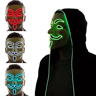 Clubbing Rave Party Light Up Scary LED Mask For Halloween Costume Cosplay EDC US • $6.99