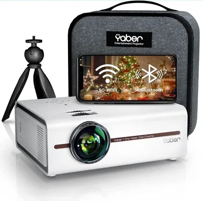 $239.95 • Buy YABER V5 Mini Projector, 2.4G+5G WiFi Bluetooth Projector 1080P Full HD Support
