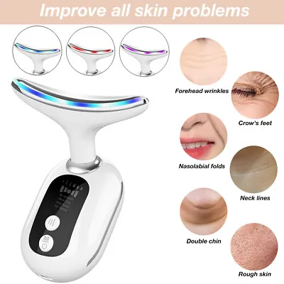 Microcurrent Multifunctional Facial Massager Neck Wrinkle Removal Machine Women • $15.99