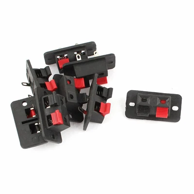 £5.77 • Buy 8 X Speaker Box Terminal Binding Post Socket Spring Clip 2-Way Chasis Connectors
