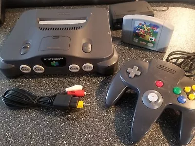 Nintendo 64 N64 Bundle Lot Console With Super Mario 64 Game TESTED • $129.95