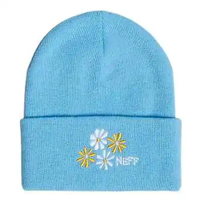 Neff Womens Neff Forever Fun Daisy Block Flower Blue Beanie New With Tags • £9.64