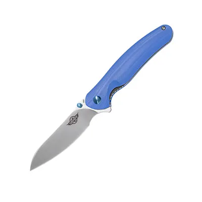Olight Oknife Drever Folding Knife W/3.49  N690 Stainless Steel Blade Blue G10 • $48.97