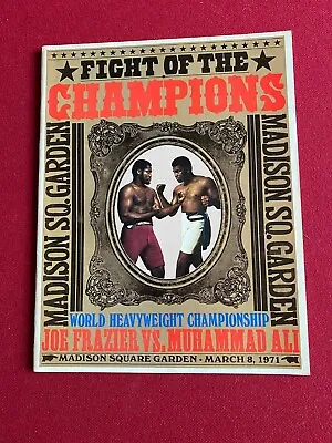 1971 Muhammad Ali / Joe Frazier  Un-Used  Fight Program (Scarce / Vintage) • £159.60