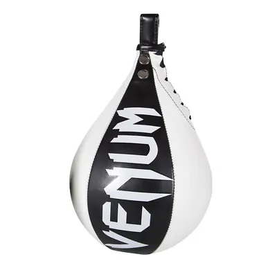 Venum Premium Skintex Leather Speed Bag - Medium - Black/Ice • $26.25