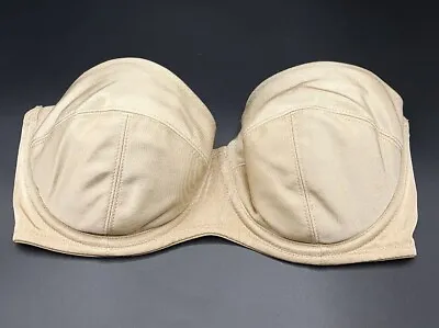 Marks Spencer M&s Beige Strapless Push Up Underwire+ Inserts Multiway Bra Uk 32d • £6.99