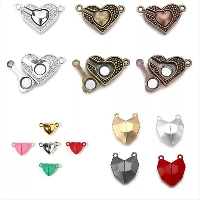 Magnetic Clasps Heart Shaped Different Style Use For DIY Making Bracelet Jewelry • $11.04