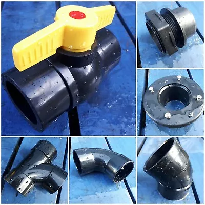 2 Inch 55mm Solvent Weld Pipe Fittings Koi Pond Filter Fish Various Kockney  • £24.99