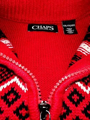 Mens Cabin Chaps Heavy Sweater Xxl Moose  Ski   Excel Condition • $8.99