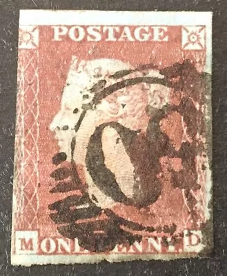 GB Queen Victoria  1d Penny Red  VFU Stamp  M-D   LH • $1.23