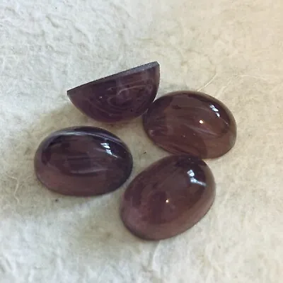 AM1131 Vintage Glass Cabochons 25x18mm Oval Lt.amethyst  Flawed  Hicut (4) • $6.99