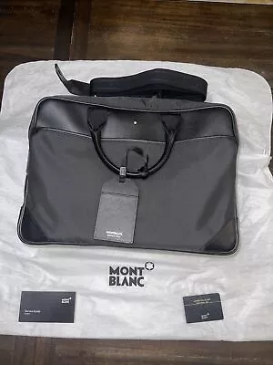 Black MONTBLANC Document Case (With Strap) • $800