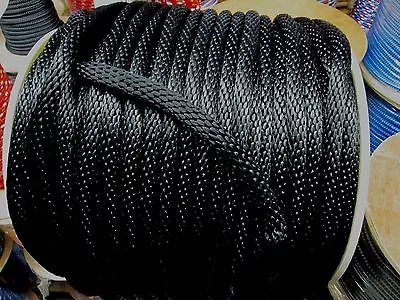 Anchor Rope Dock Lines 5/8 X 100' Premium Braided Line Black Made USA Closeout!! • $69.99