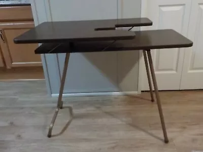 Vintage Folding Sewing Machine Table 2-Tier Mid Century Portable • $115