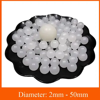 2mm To 50mm Precision Solid PP Plastic Balls Polypropylene Sealing Rolling Beads • $2.37