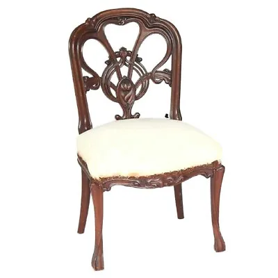 Antique French Art Nouveau Mahogany Upholstered Side Chair C. 1900 • $895