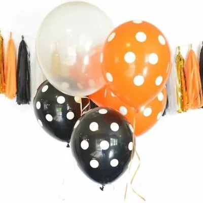 HALLOWEEN BALLOONS Skull 10-100pcs TRICK TREAT COBWEB Decorations PARTIES PARTY • $3.07