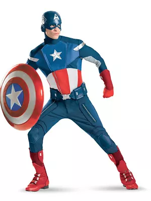 Adult The Avengers Theatrical Quality Captain America Costume Men's XL 42-46 • $224.98