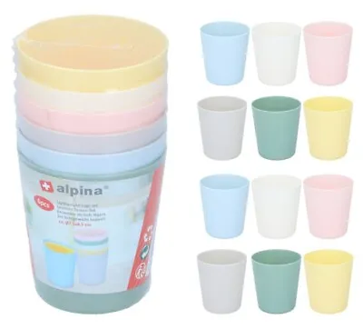 £7.95 • Buy 12x250ml Solid Plastic Beakers Mugs School Nursery Camping Picnic Coloured Cups