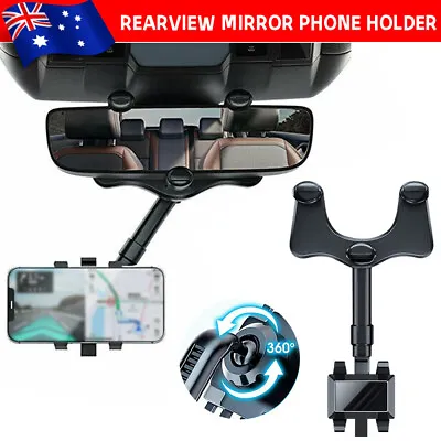 360° Rotatable And Retractable Car Phone Holder Rearview Mirror Multifunctional • $18.99